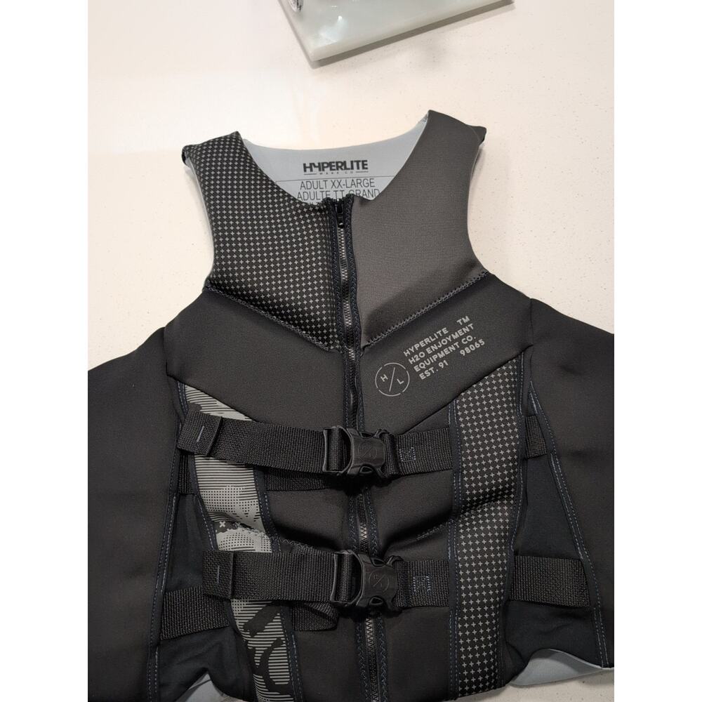 Men's Elite Life Jacket - US Coast Guard Approved XX-Large Black/Dark Grey